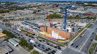 Drohnenaufnahme der Baustelle ATSSE