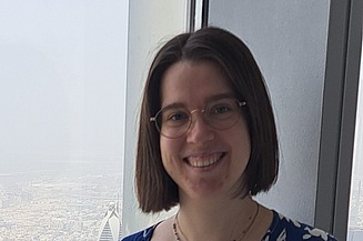 Trainee Verena at the Burj Khalifa