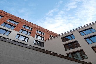 MesseCity Cologne East, photographed from below