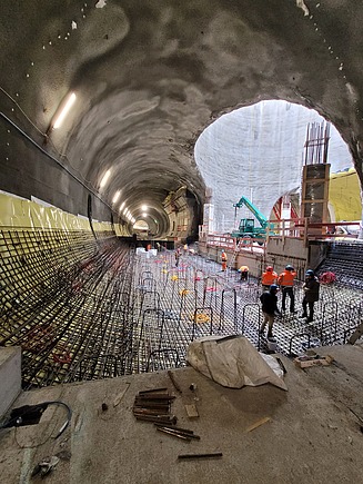 Bild der Baustelle Flughafentunnel in Stuttgart