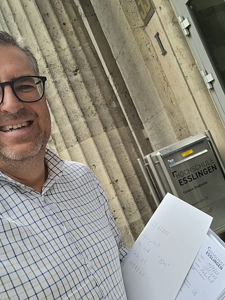 Holger an der Hochschule Esslingen