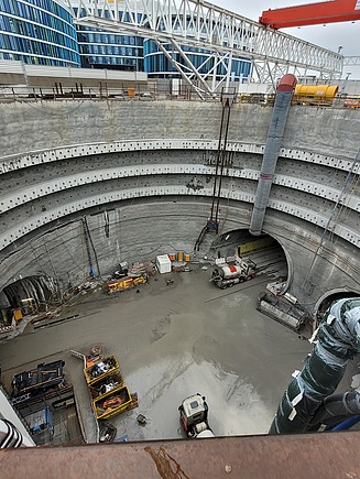 Bild der Baustelle Flughafentunnel in Stuttgart