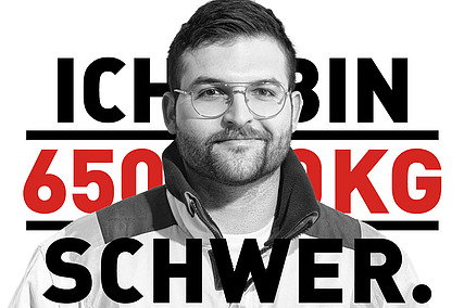 Foto von einem ZÜBLIN-Mitarbeiter, der in Kamera schaut und Teil der xkg-Kampagne ist