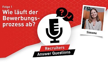Titelbild zum Recruiter answer Questions Format mit Simone
