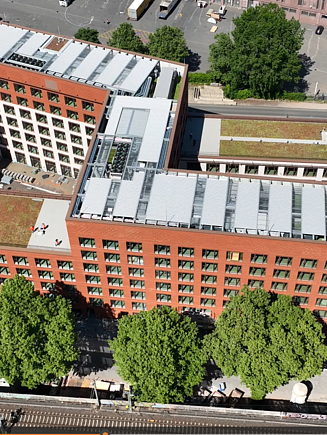 Drone footage of MesseCity Cologne East