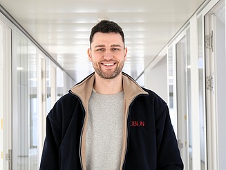 Portrait of an employee in a site hut